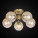 Ceiling chandelier CITILUX “Tommy” CL102153, 52x52x24.5 cm, 5x40W, E14, brown color