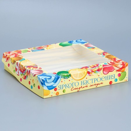 Confectionery packaging, a box with lamination of "sweet life", 20 x 20 x 4 cm-1