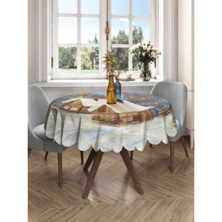 The tablecloth “Winter evening”, round, Saten, d = 150 cm-2