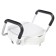 Toilet seat with lid and handrails