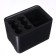 Umbrella stand, plastic, 6 round, 4 square departments, 18 × 18 × 26.5 cm, black