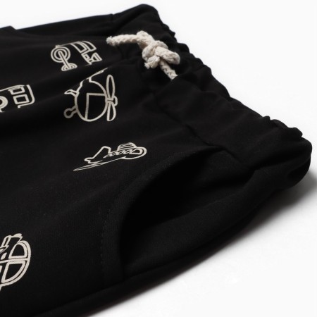 Pants for a boy, black color, height 92 cm-1