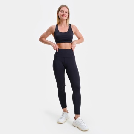 Women's suit Adidas (TOP/Leggings), black color, size L-1
