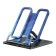 Book stand plastic Erichkrause Base, Ice Metallic, silver. With a blue holder