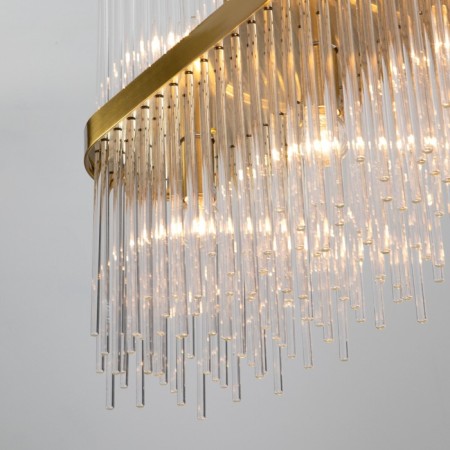 Suspended Bogate’s Allure 486/8, E14, 8x60W, 800x170 mm, brass color-2