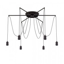 Светильник подвесной Citilux «Эдисон» CL451262, 120х120х235 см, 6х75Вт, E27, цвет черный