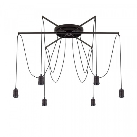 Suspended Citilux “Edison” CL451262, 120x120x235 cm, 6x75W, e27, black color