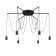Suspended Citilux “Edison” CL451262, 120x120x235 cm, 6x75W, e27, black color