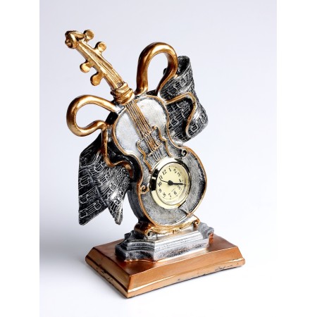 Table interior clock, “violin”, on batteries, 14 × 8.2 × 24.5 cm, d-5 cm-1