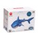 The radio -controlled “white” shark swims, splashes water, works from the battery, the color is blue