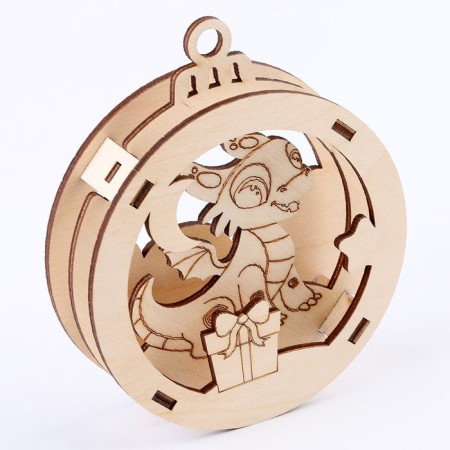 Wood painting. Multilayer suspension "Funny Dragon"-3