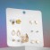 Earrings set 7 pairs "Week" bees, color