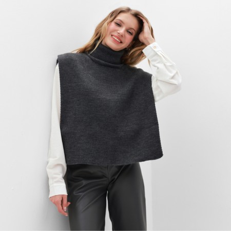Jumper (Poncho) Women's Minaku: Casual Collection color light gray, rr 44-3