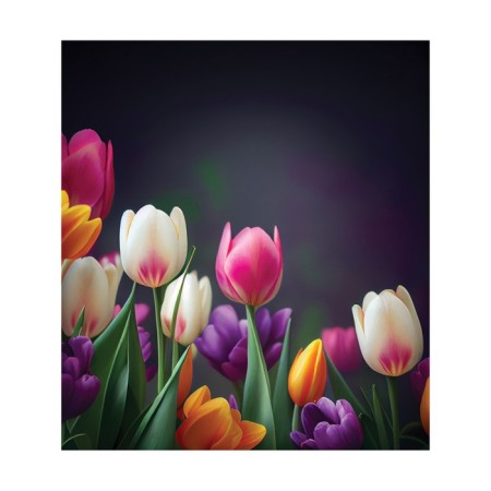 A set of napkins for setting the table "Spring tulips", rectangular, size 32x46 cm, 4 pcs-2