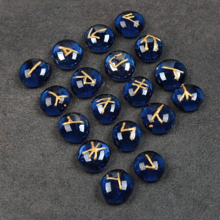 Set "Slavic runes", glass stones, 18 runes-1