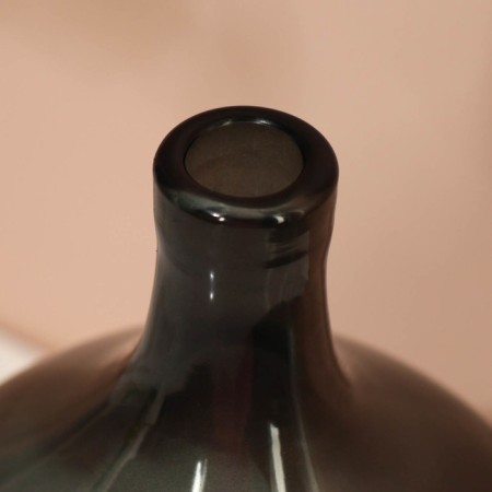 Vase for flowers "Vintage" from transparent gray glass 20 x 14 x 14 cm-5
