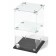 Table window, 1 shelf, 300 × 300 × 500, chipboard, glass color gray