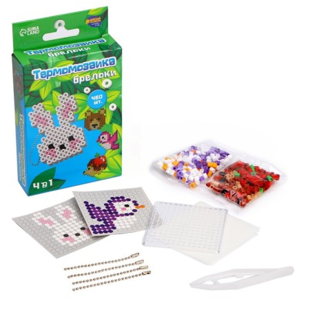 Thermalmosaic "Forest animals" with tweezers, key fob-2