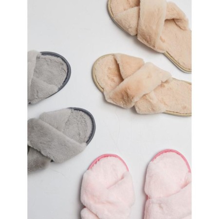 Slippers Women's Cross open nose, size 36-38, color gray color-7