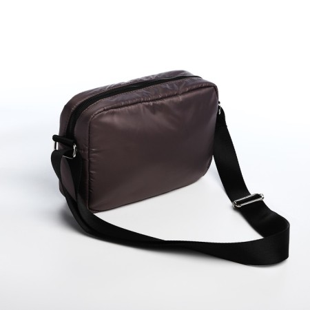 Cross-Bodi Bag on a zipper, brown color-2