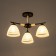 Chandelier 1087/3BK 40W E27 Black-light wood 52x52x28 cm Bayerlux