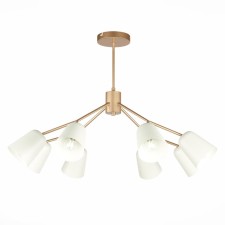 Ceiling EVOLUCE lamp. Sle155902-08. Mario. 8x40 watts, E14, 79x79x54 cm, golden color