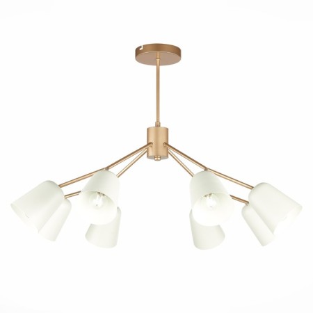 Ceiling EVOLUCE lamp. Sle155902-08. Mario. 8x40 watts, E14, 79x79x54 cm, golden color