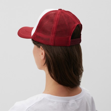 Baseball cap with minaku grid, burgundy color, size 56-58-2