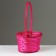 Wicker basket, d17 x 9 x 30 cm, pink, bamboo