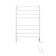 Domoterm electric heated towel rail "Cuba" P8, 500x800 mm, right, white matte