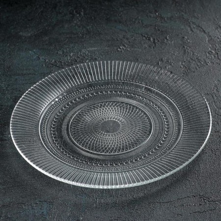 Black glass plate "Luiza", D = 25 cm-1
