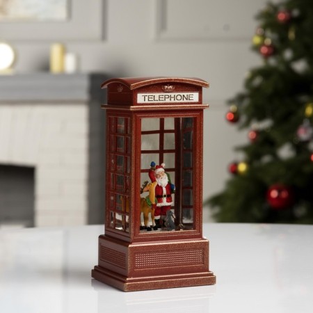 Santa Claus and Deer LED figure 9 × 20 × 8 cm, plastic, AAX3 batteries (not complete), USB, glow warm white-1