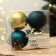 New Year's Christmas Balls “Miracles near!”, For New Year, plastic, d = 6, 4 pcs., Blue and gold color