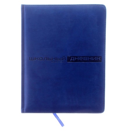 Universal diary for grades 1-11, 48 Velvet sheets, hard cover, artificial leather, thermoting, liesse, block 70 g/m2, blue