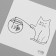 Tattoo on the body Black "cats" set 10 pcs 6x6 cm