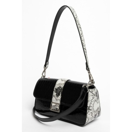 Bag Cross-Body Women's, genuine leather, Ludor black, 26x9x15 cm-1