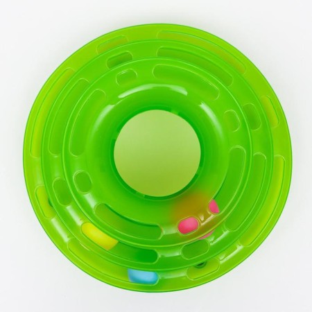 Game complex "Piggon" for cats with 3 balls, 24.5 x 24.5 x 13 cm, green-3