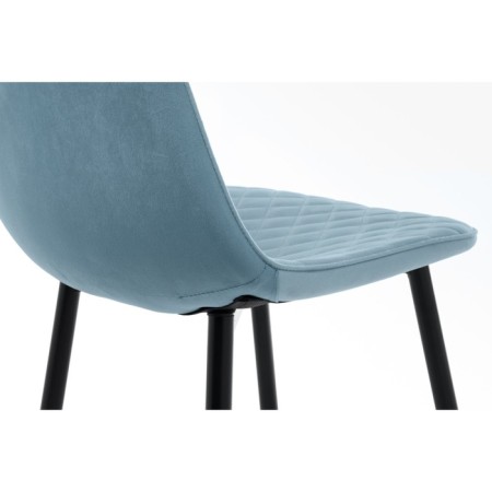 Capri Metal/Fabric, Black/Blue 43x48x87 cm-9