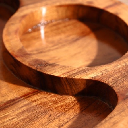 Tray wood with 3 niches 39x23.5 cm-1