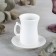 Coffee steam porcelain Wilmax, 2 objects: mug 120 ml, saucer d = 10.2 cm, white color