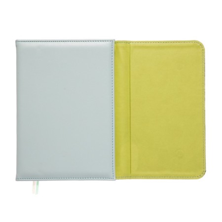 Leduced A5 Diary, 160 sheets, Devente.irene, solid combined cover of artificial leather, cream block 70 g/m2, mint-3