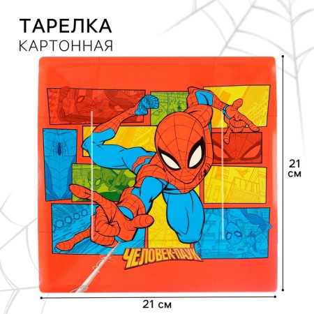 Paper plate "Happy Birthday!", 21 cm, Spider-Man