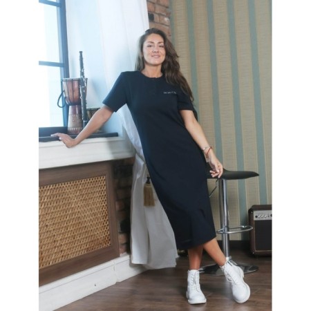 Female dress w.w.f.h., size 54, black color-1