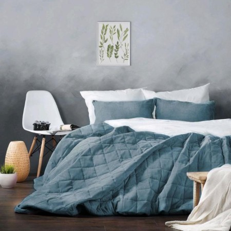Software "Soft": a bedspread 160 x 220 cm, pillowcases 40 x 40 cm - 2 pcs, blue-1