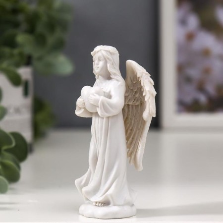 Souvenir Polystone "Guardian Angel with Heart" 9x5x2.5 cm-2