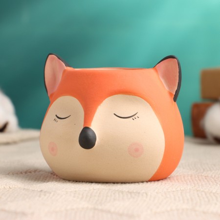 Kashpo "Good Fox", 9x9x7cm, Red-2