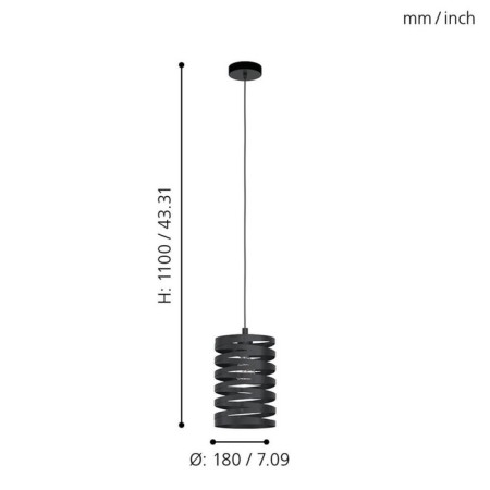 Cremella 1x40W chandelier E27-1