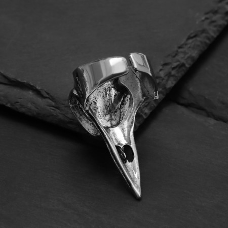 Ring "Claw" skull of a predator, color black silver, dimensionless-1