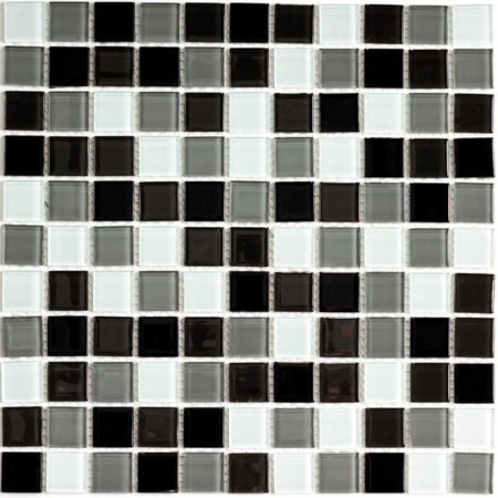 Glass mosaic Bonaparte, Carbon Mix 300x300x4 mm
