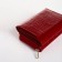 Women's wallet on the button, red color